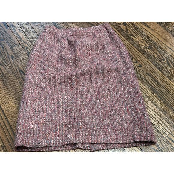 Vtg Lombardi Inc. Womens Purple Mohair Chevron Tweed Blazer & Skirt Suit Size 14 - Picture 6 of 16